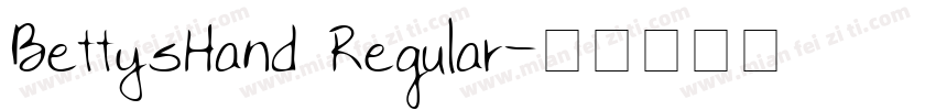 BettysHand Regular字体转换